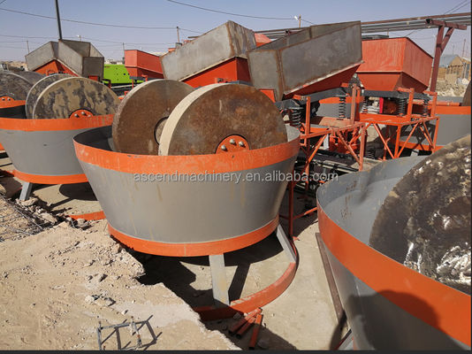Wet Pan Mill Gold Milling Machine Rock Gold Mining Extraction Grinding Equipment
